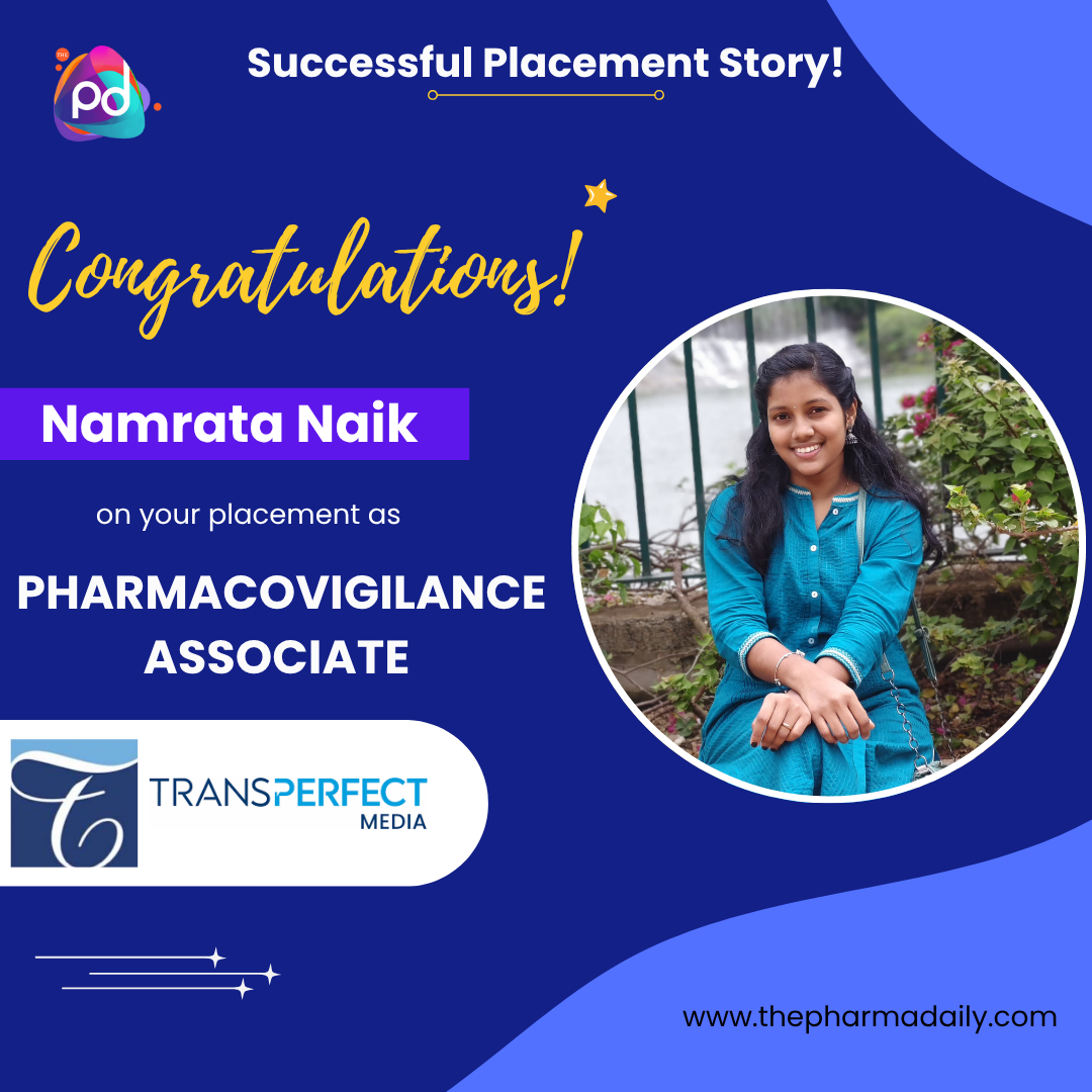 Namrata Naik - Pharmacovigilance Associate at Transperfect