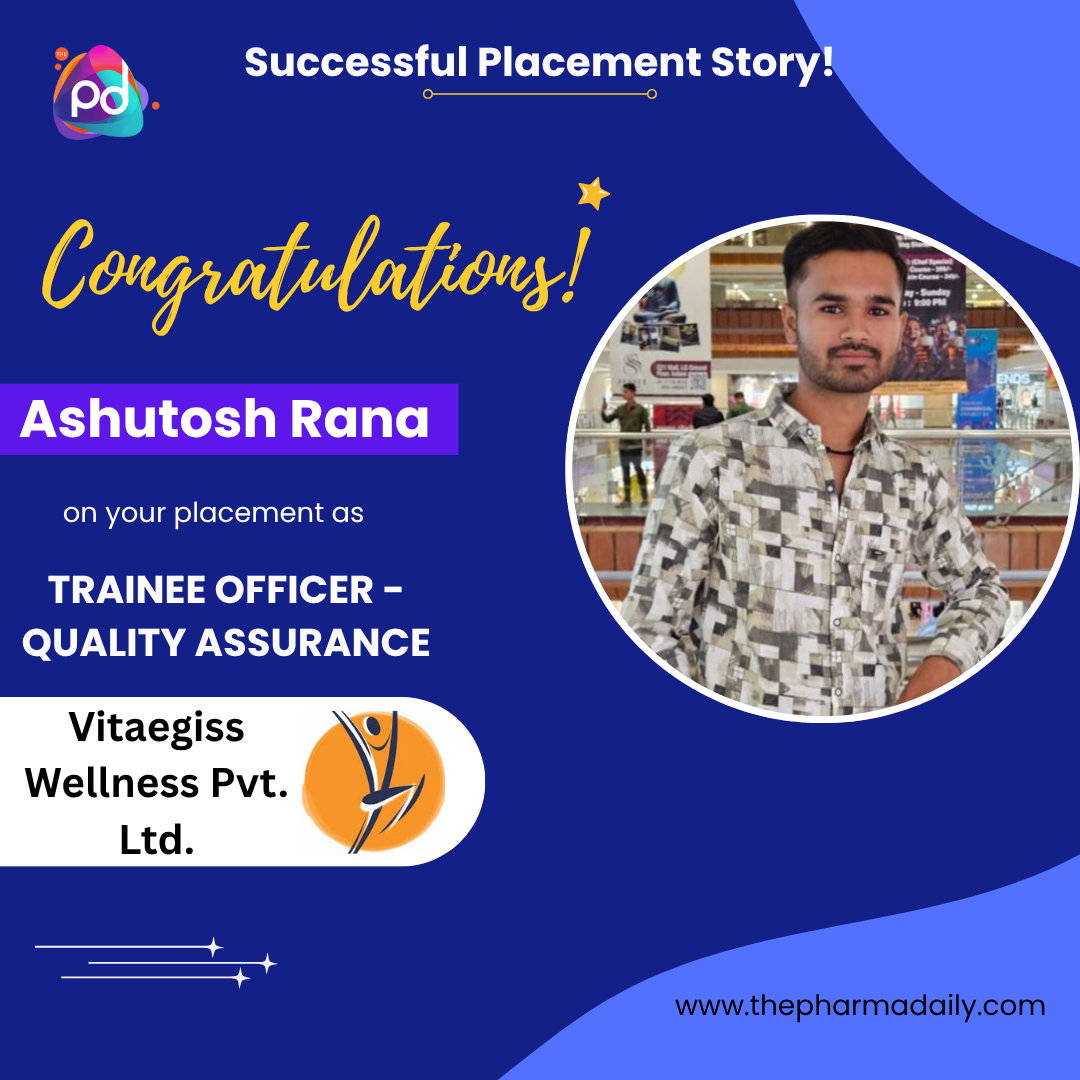 Ashutosh Rana - Trainee Officer - QC at Vitaegiss Wellness