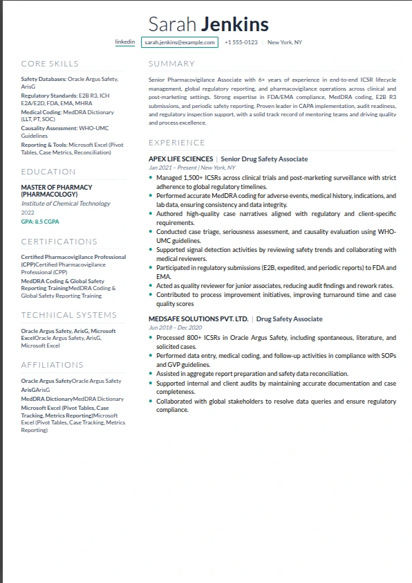 Minimalist CV template